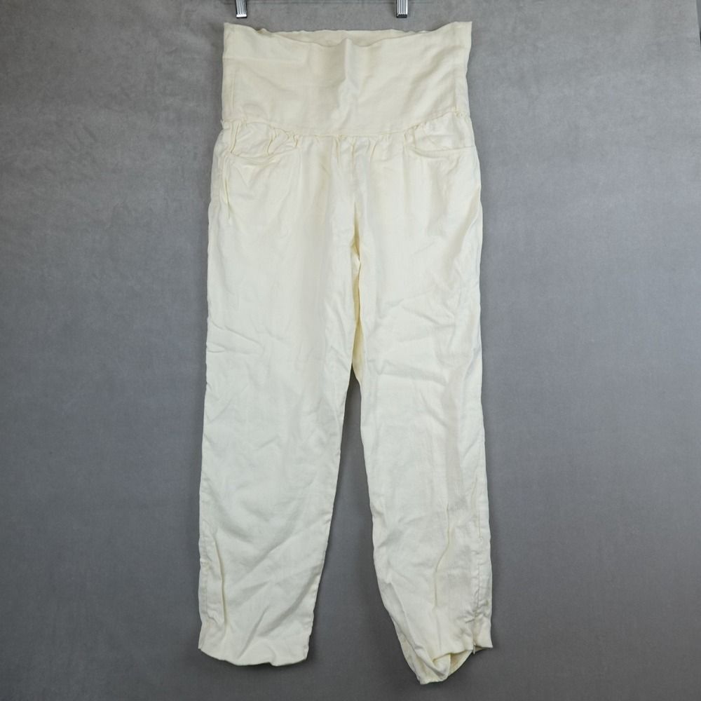 Isabel Marant Etoile Pants Linen Blend Red High Rise Ankle Zip Size 40 US 10